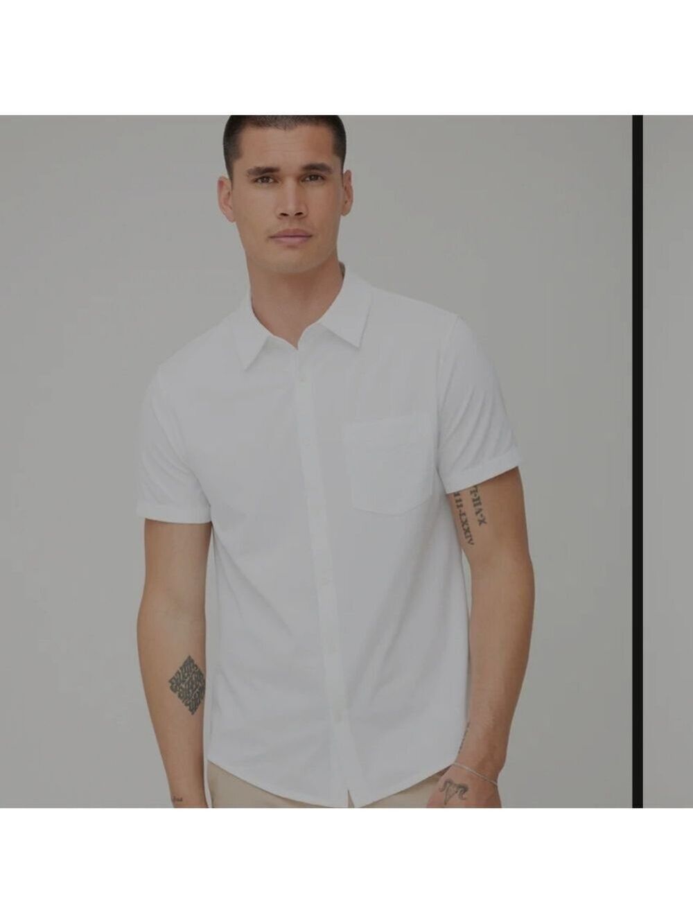 Kit And ACE City tech Mens Short Sleeve Shirt White